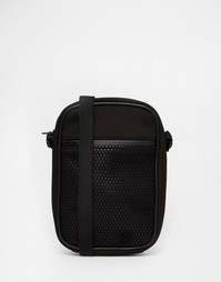Черная сумка через плечо с сетчатым карманом спереди ASOS - Черный