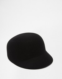 Черная фетровая кепка ASOS - Черный