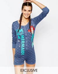 Пижамный комбинезон Missimo Disney Mermaid - Серый
