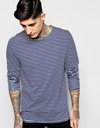 Темно-синяя футболка в бретонскую полоску Scotch &amp; Soda - Темно-синий