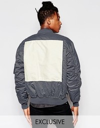 Куртка-пилот с эффектом кислотной стирки Reclaimed Vintage MA1 - Синий