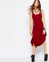 Платье миди Free People Back in Town - Burgundy