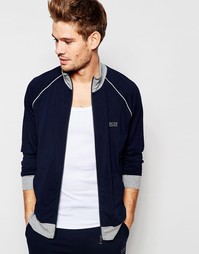 Куртка классического кроя на молнии Hugo Boss - Темно-синий