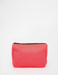 Сетчатая неоновая косметичка ASOS - Розовый