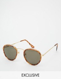 Круглые солнцезащитные очки Reclaimed Vintage - Коричневый