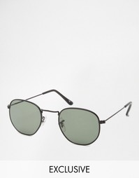 Круглые солнцезащитные очки Reclaimed Vintage - Черный