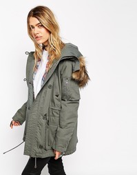 Парка ASOS MA1 - Выбеленный серый