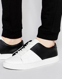 Черно-белые кроссовки на шнуровке ASOS - Черный