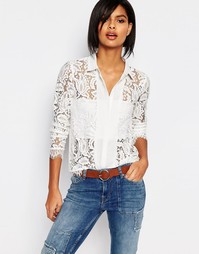 Кружевная рубашка Vero Moda - Белый