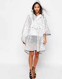Макинтош-дождевик с голографическим принтом ASOS - Белый