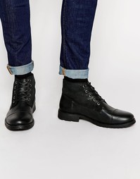 Кожаные теплые ботинки Jack &amp; Jones Crust - Черный