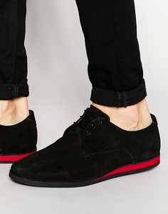 Черные замшевые туфли дерби ASOS - Черный