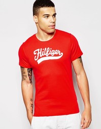 Футболка слим из органического хлопка с логотипом Tommy Hilfiger