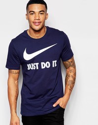 Синяя футболка с галочкой Nike JDI 707360-451 - Синий
