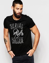 Футболка с принтом ASOS - Черный