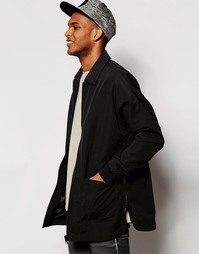Черная тренерская куртка с молниями по бокам ASOS - Черный