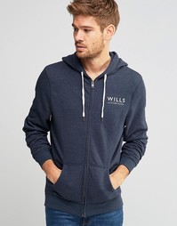 Худи на молнии Jack Wills - Темно-синий