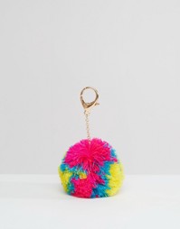 Брелок для ключей с помпоном ASOS - Мульти