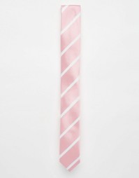 Розовый галстук в полоску ASOS - Розовый