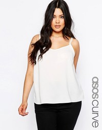 Топ на двойных бретельках ASOS CURVE - Кремовый