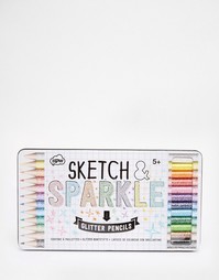 Цветные карандаши с блестками NPW Sketch &amp; Sparkle - Мульти