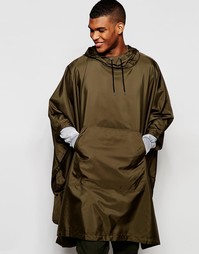 Пончо цвета хаки с карманом спереди ASOS - Хаки