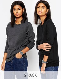 Комплект из 2 свитшотов бойфренда ASOS The Ultimate - СКИДКА 10%