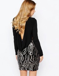 Платье с пайетками на юбке Hedonia Gabby - Черный