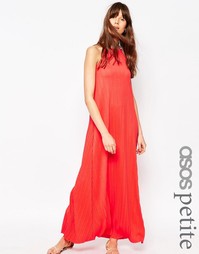 Свободное плиссированное платье макси ASOS PETITE - Красный