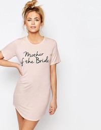 Ночная сорочка с надписью Mother Of The Bride Boohoo - Blush