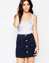 Топ с V-образным вырезом сзади Glamorous - Небесно-голубой атлас