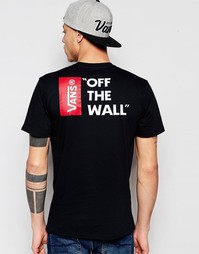 Черная футболка с принтом сзади Vans V5Y0BLK - Черный