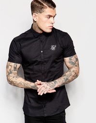 Рубашка в строгом стиле SikSilk - Черный