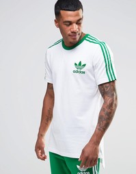 Белая футболка с заниженными проймами adidas Originals adicolor B10653