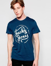 Футболка с логотипом Jack &amp; Jones - Синий
