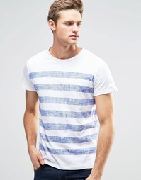 Футболка с полосками и круглым вырезом Jack &amp; Jones - Белый