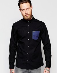 Рубашка с принтом в ломаную клетку Lyle &amp; Scott - Черный