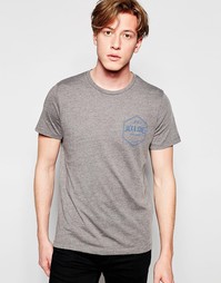 Футболка с логотипом на груди Jack & Jones - Серый