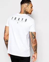 Футболка с принтом Токио на спине ASOS - Белый