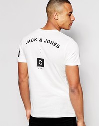 Футболка с принтом сзади Jack &amp; Jones - Белый