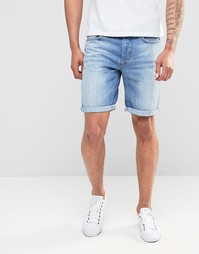 Светлые джинсовые шорты Selected Homme - Светло-голубой