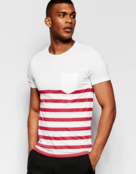 Футболка в бретонскую полоску с карманом United Colors of Benetton