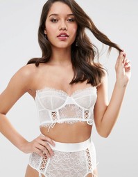 Бюстье на косточках и шнуровке ASOS BRIDAL FAYE - Слоновая кость