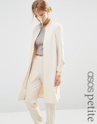 Длинная куртка-пилот ASOS PETITE Luxe - Кремовый