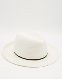 Соломенная шляпа с широкими полями Catarzi - Белый