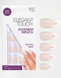 Накладные ногти с французским маникюром Elegant Touch - Stiletto Bare