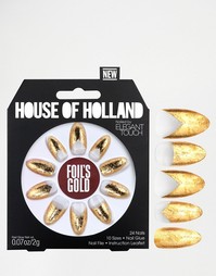 Накладные ногти House Of Holland By Elegant Touch - Foils Gold