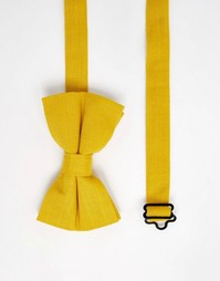 Фактурный желтый галстук-бабочка ASOS - Желтый