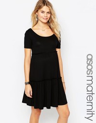 Свободное платье для беременных ASOS Maternity - Черный