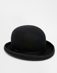 Черная фетровая шляпа-котелок ASOS - Черный